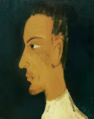 Chiu Ya-tsai, Man in Side Profile, 1990, Oil on canvas
