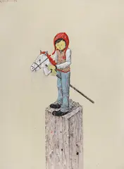 Little Knight by Li Jikai, 2008, Acrylic on canvas, offered May 2012