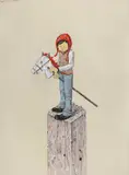 Li Jikai, Little Knight, 2008, Acrylic on canvas