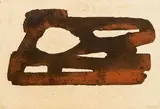 Pierre Soulages, Eau-forte XXVII, 1974, Etching in colors on Arches paper, ed. 8/100