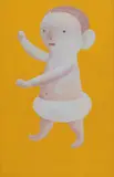 Monkey Baby Go-Go by Yoshitomo Nara, 1993, Acrylic on cotton, sold May 2012