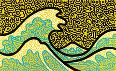 Sam Cox, The Doodle Wave, 2019, Acrylic on canvas