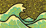 Sam Cox, The Doodle Wave, 2019, Acrylic on canvas