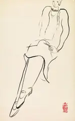 Figure by Sanyu, Ink on paper, sold Jun 2011