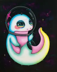 Okokume, Dino Star, 2017, Acrylic on canvas