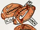 Katherine Bernhardt, Untitled, 2019, Acrylic and watercolor on paper