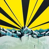 Takeru Amano, The Sky was Yellow, 2014, Acrylic on canvas