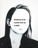 Sayuri Nishikubo, Continue to Be a Punk Even as an Adult 02, 2022, Acrylic gouache and gesso on canvas