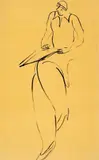 Figure by Sanyu, 1920s-1930s, Ink on paper, sold Dec 2005