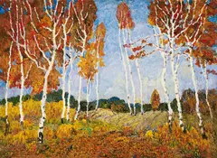 Sun Yuntai, Autumn Scenery, 1995, Oil on canvas