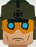 Lai Chiu Chen, Soldier in Night Vision Goggles, 2009, Acrylic on canvas
