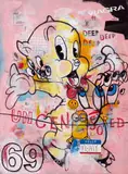 GetFreaky, Uncensored, 2020, Acrylic and mixed media on canvas