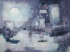 Chua Hu, Landscape, 1975, Oil on canvas