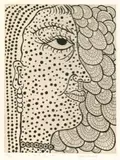 Self-portrait by Yayoi Kusama, 1995, Screenprint edition no. 56/75, sold Dec 2019