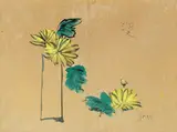 Still Life (Chrysanthemum) by T'ang Haywen, Watercolor on ricepaper, sold Jun 2014