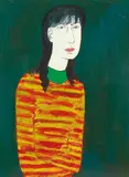 Chiu Ya-tsai, A Lady in Red and Yellow, Oil on canvas