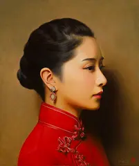 Chen Cheng Wei, Series on the Republic of China - The Moon among Clouds, 2015, Oil on canvas