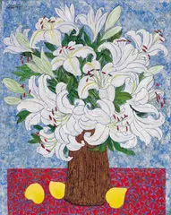 Wu Hao, Lillies, 1991, Oil on canvas