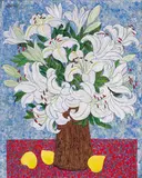 Wu Hao, Lillies, 1991, Oil on canvas