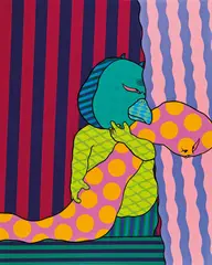 Liao Yu-an, Kiss Mark No. 4, 2007, Acrylic on canvas