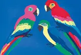 Bird Talk by Walasse Ting, 1978, Gouache and acrylic on paper, sold Nov 2015