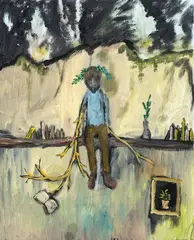 Yuichi Hirako, Memories of My Garden : Reading  II, 2011, Oil on canvas