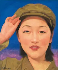 Qi Zhilong, Chinese Girl Series No. 1, 2001, Oil on canvas