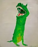 Green Dog by Zhou Chunya, 2009, Oil on canvas, sold Jun 2007