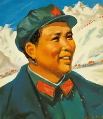 Luo Gongliu, Mao Portrait, 1966, Oil on paper