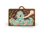 Untitled(ARLV18-02) by Ayako Rokkaku, 2018, Acrylic on Louis Vuitton suitcase, sold Dec 2021