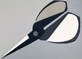 Xuhui Mao, Inclined Scissors in Black and White, 2007, Oil on canvas