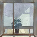 Wang Yan Cheng, Fenêtre, plante et grenade, 1995, Oil on canvas