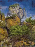 Zhang Hong-tu, Lee Tang - Cézanne - Wind in Pines Among a Myriad Valleys, 2001, Oil on canvas