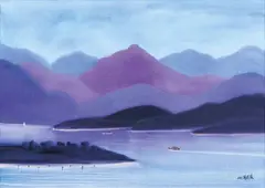 Hsieh Hsiao-De, Estuary of the Tamsui River, 2011, Water color on paper