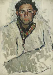 Zhou Chunya, Portrait of a Tibetan Youth, 1981, Oil on paper