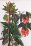 Chinese Flowering Crabapple by Shiy De-jinn, 1976, Watercolor on paper, sold Jun 2013