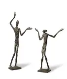 Gu Wenming, Voice; Galaxy I  (a set of 2), 2006;2005, Forge bronze 1/8 ; casting bronze 8/8