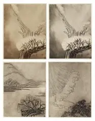 Sanyu, Les Poémes de T'ao Ts'ien, 1930, Etching, edition no. 150/290; one sepia etching from 5 special edition