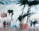 John Way, Abstract, 1998, Oil on canvas