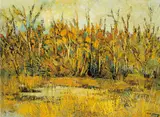 Yang Hsing-sheng, Green Landscape, Oil on canvas