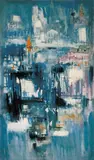 Chua Hu, Iron Bridge and Riverbank, 1974, Oil on canvas