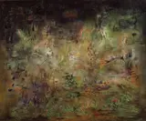 Le jardin abandonné by Zao Wou-ki, 1955, Oil on canvas, sold Dec 2010