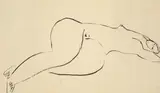 Reclining Nude by Sanyu, 1920s-1930s, Ink on paper, sold Jun 2019