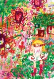 Little Girl in a Flower Garden by Ayako Rokkaku, 2009, Acrylic on canvas, sold Nov 2016