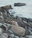 Wang Xinfeng, Seascape in Autumn, 2014, Acrylic on canvas