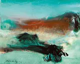 John Way, Abstract World 3, 1976, Oil on paper