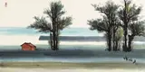 A View of the Coast in Hsinchu County by Shiy De-jinn, 1979, Mounted scroll, ink and color on paper, sold Dec 2013