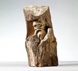 Hsiao Yi, Dharma, 1987, Wooden sculpture