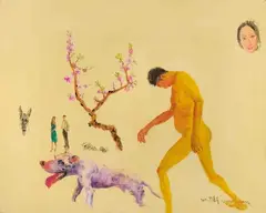 Zhou Chunya, Peach Blossom, 2011, Oil on canvas