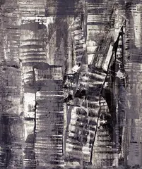 Lei Li, Abstract in Black and White, 2006, Oil on canvas